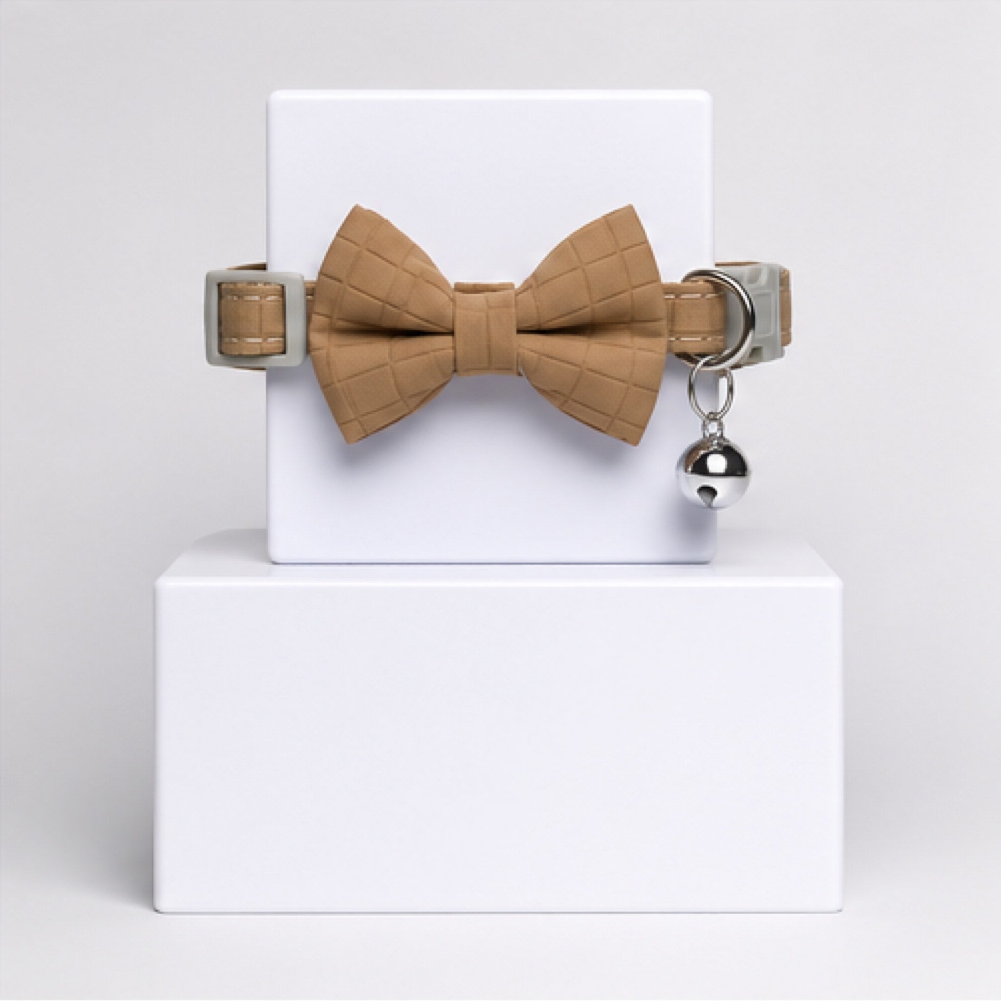 Brown Bow Tie Pet Collar